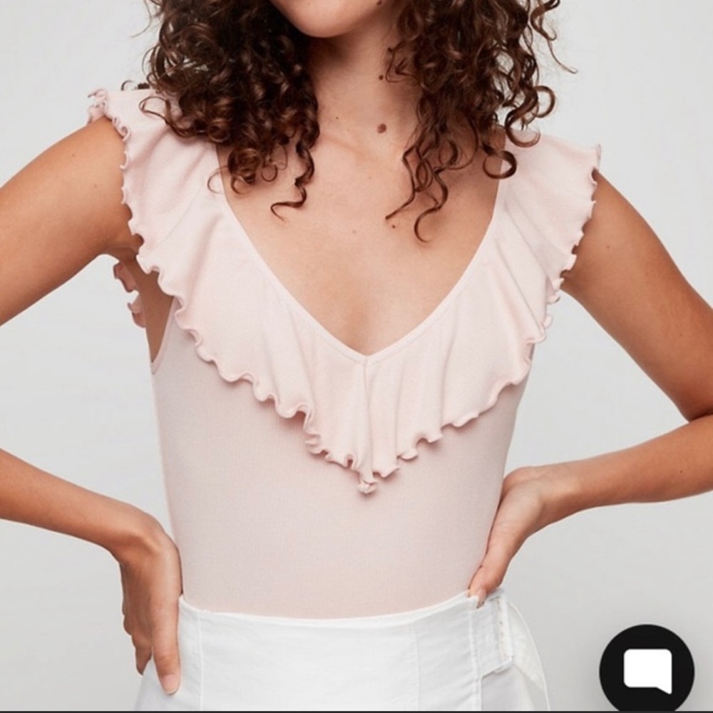 Wilfred / Aritzia Danette Bodysuit - light pink